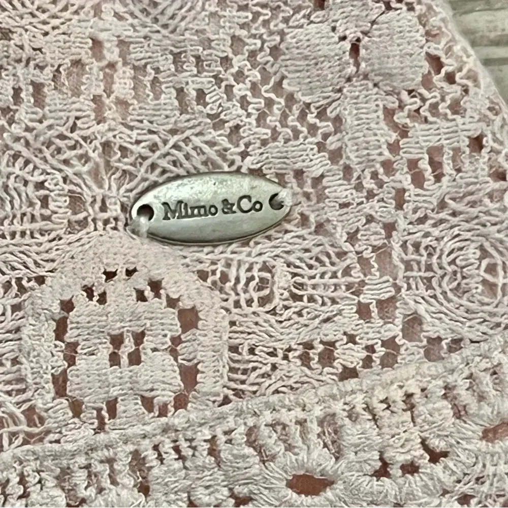 Mimo & Co Baby Girl Lace Dress Size 24 Months Blush Pale Pink